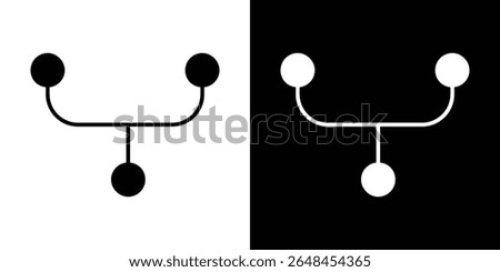 Code Fork icon symbol collection. Flat vector stock illustration.
