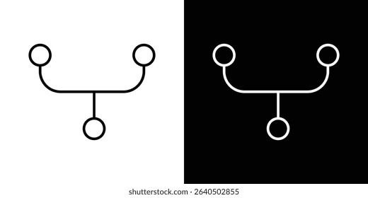 Code Fork icon symbol concept for graphic design, Website, UI. EPS