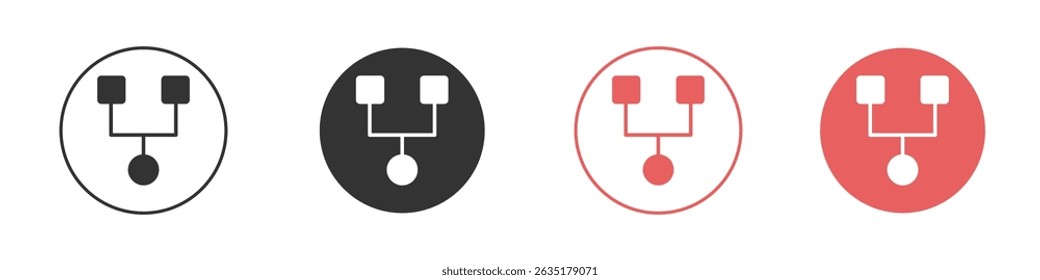 Code Fork icon vector design template simple and clean style