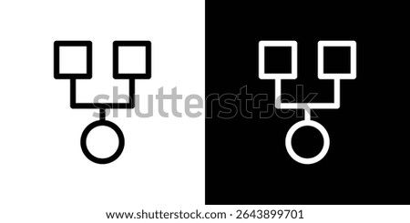 Code Fork icon vector simple element illustration editable