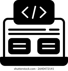 Code Framework Semi Solid Icon Design