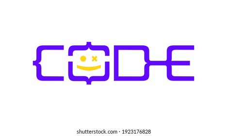 Code Geek Logo Design Template. Software company logo template design.