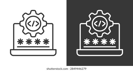 Code Generation Icon Set Vector Collection Isolated In Black And White