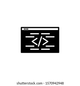 code glyph icon black and white
