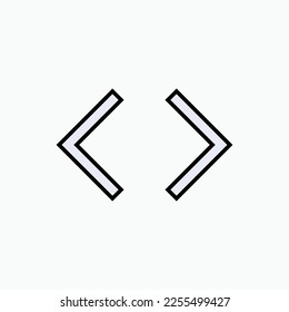 Code Icon. Coding, Formula. Bracket Symbol.