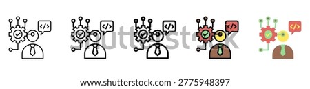 Code Icon Collection With Different Styles And Colors