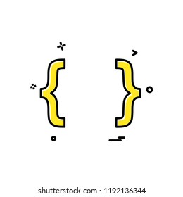 Code icon design vector