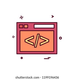 Code icon design vector