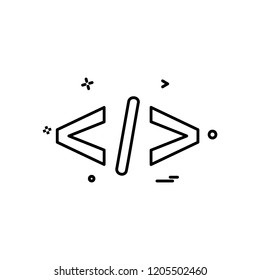 Code icon design vector