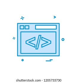 Code icon design vector