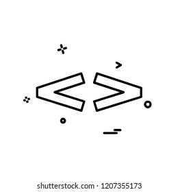 Code icon design vector