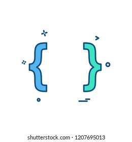 Code icon design vector