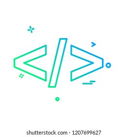 Code icon design vector