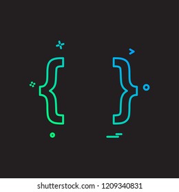 Code icon design vector