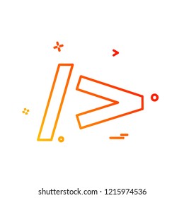 Code icon design vector