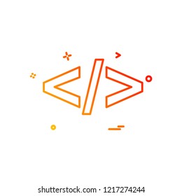 Code icon design vector