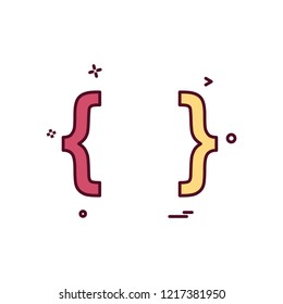 Code icon design vector