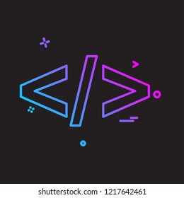 Code icon design vector