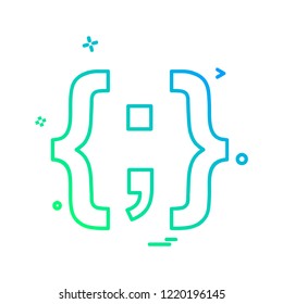 Code icon design vector 