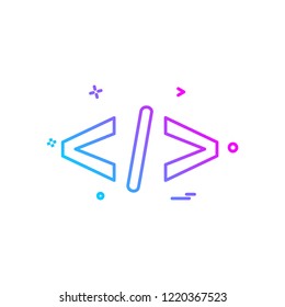Code icon design vector