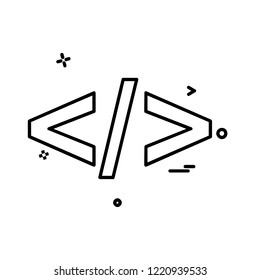 Code icon design vector