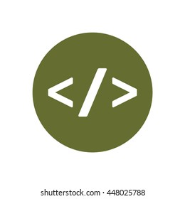 Code Icon. Flat design.