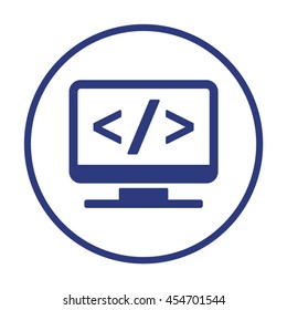 Code Icon. Flat design.