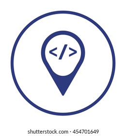 Code Icon. Flat design.