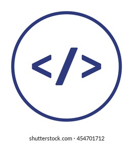 Code Icon. Flat design.