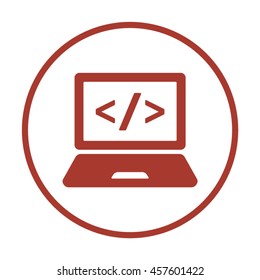 Code Icon. Flat design.