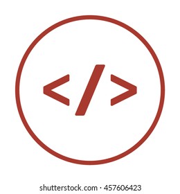 Code Icon. Flat design.