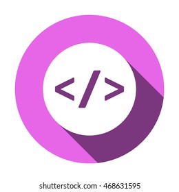 Code Icon. Flat design.