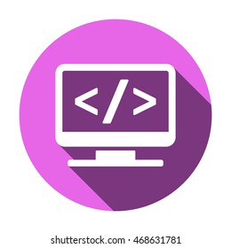 Code Icon. Flat design.