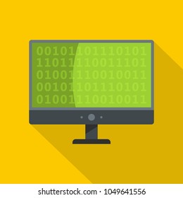 Code icon. Flat illustration of code vector icon for web