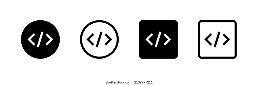 Code icon. Code html signs. Program coding icons. Coding sign. Stock vector. EPS 10