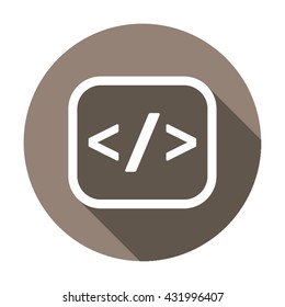 Code  icon,  isolated. Flat  design.