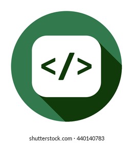 Code   icon,  isolated. Flat  design.