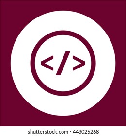 Code  icon,  isolated. Flat  design.