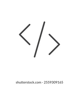 Code icon Logo symbol outline set