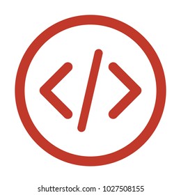 Code Icon on white background. Vector illustration