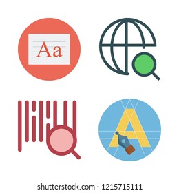 code icon set. vector set about text editor, web and barcode icons set.