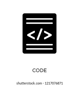 Code icon. Code symbol design from Programming collection. Simple element vector illustration on white background.