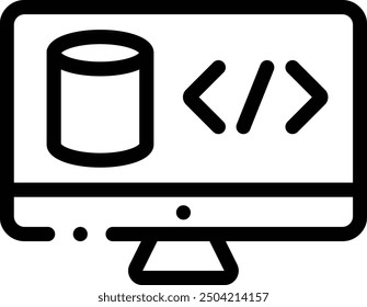 code icon. Thin Linear Style Design Isolated On White Background