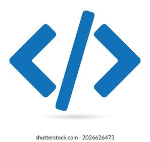 Code Icon in trendy flat style isolated on white background. Code symbol for your web site design, logo, app, UI. Vector illustration, EPS 10.