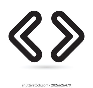 Code Icon in trendy flat style isolated on white background. Code symbol for your web site design, logo, app, UI. Vector illustration, EPS 10.