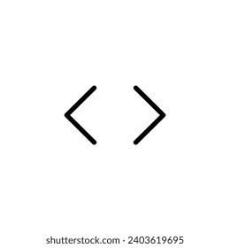 Code Icon in trendy flat style isolated on grey background. Code symbol for your web site design, logo, app, UI. Vector illustration.