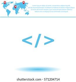 Code  icon. Vector design.