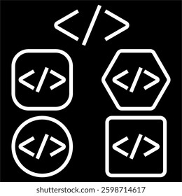 code icon vector design symbol templates