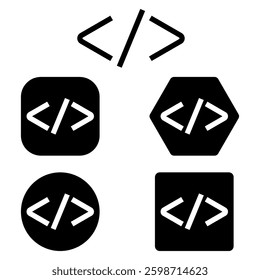 code icon vector design symbol templates