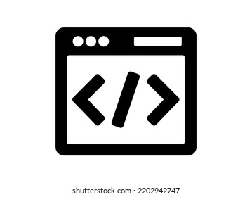 code icon vector flat style